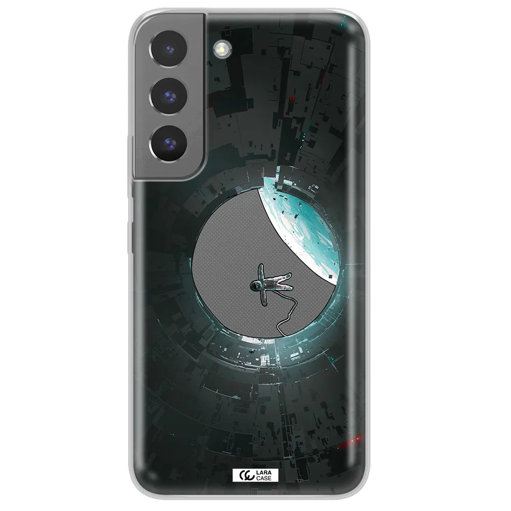 a astronaut in a space station Samsung S 22 Plus Clear TPU Case
