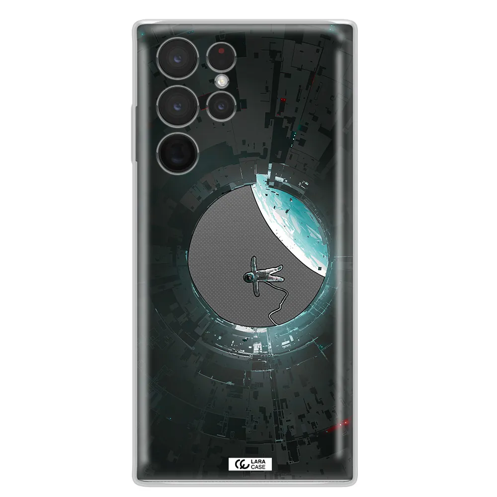 a astronaut in a space station Samsung S 22 Ultra Clear TPU Case