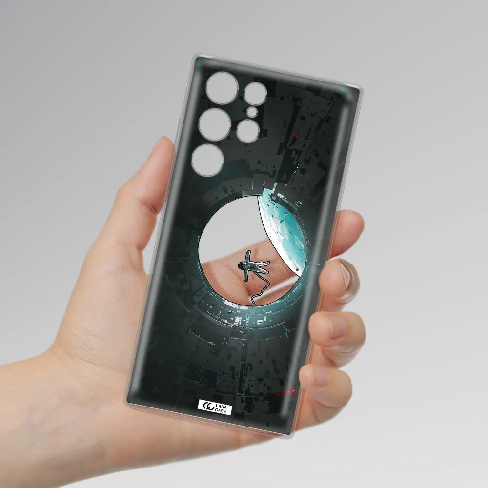 a astronaut in a space station Samsung S 22 Ultra Clear TPU Case