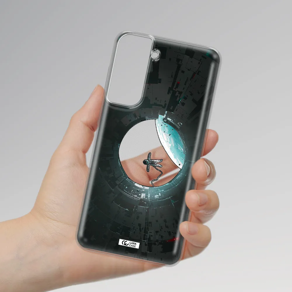 A Astronaut In A Space Station Samsung S21 Fe Clear Tpu Case
