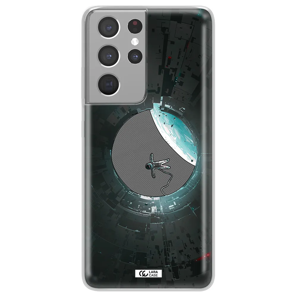 a astronaut in a space station Samsung S21 Ultra Clear TPU Case