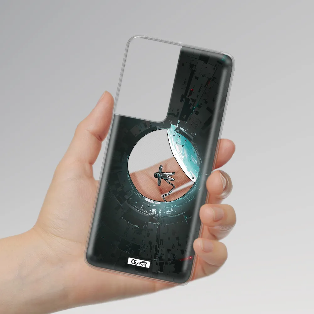 a astronaut in a space station Samsung S21 Ultra Clear TPU Case