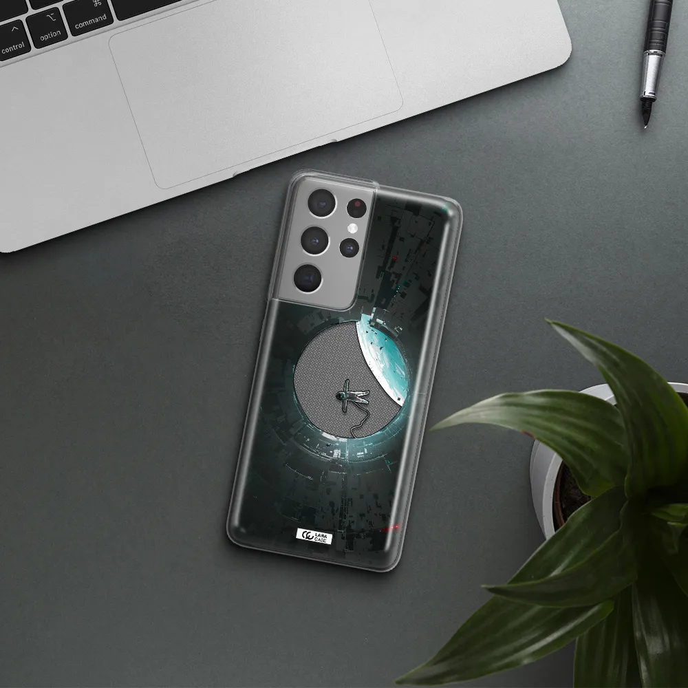 a astronaut in a space station Samsung S21 Ultra Clear TPU Case