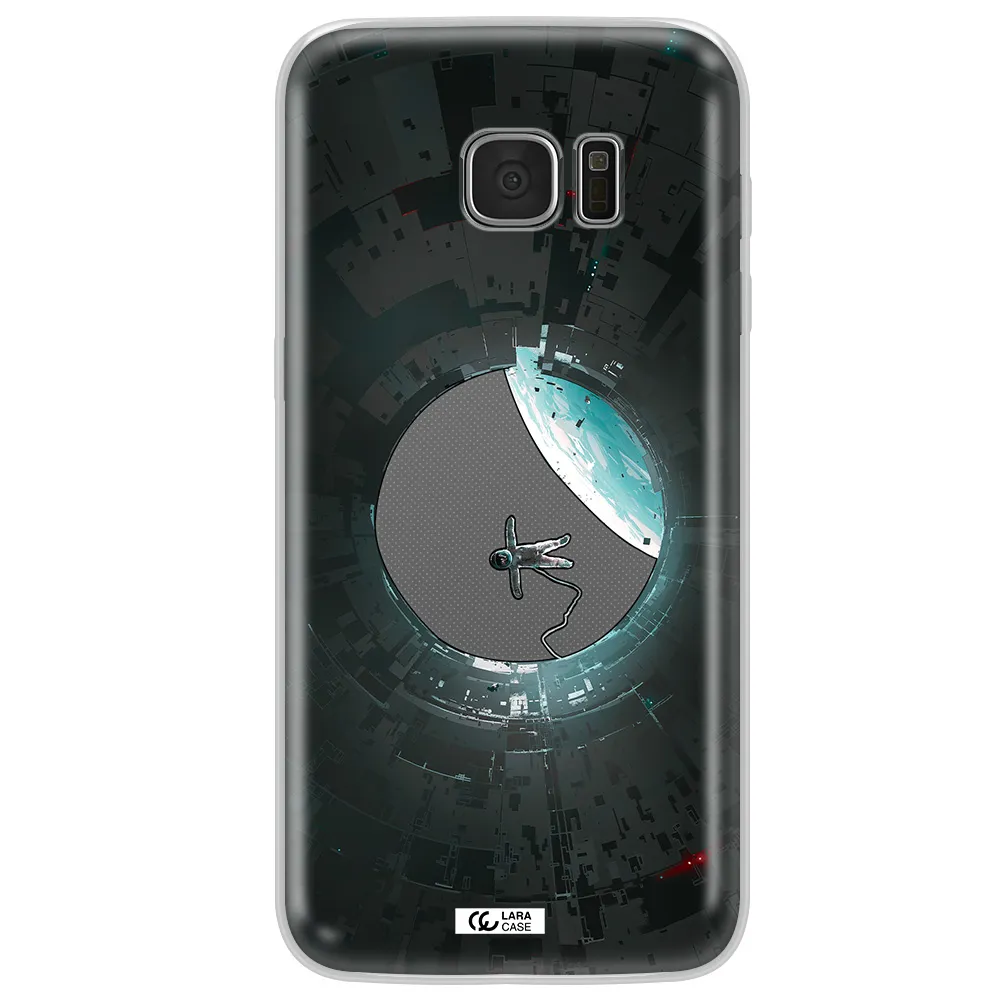a astronaut in a space station Samsung S7 Edge Clear TPU Case