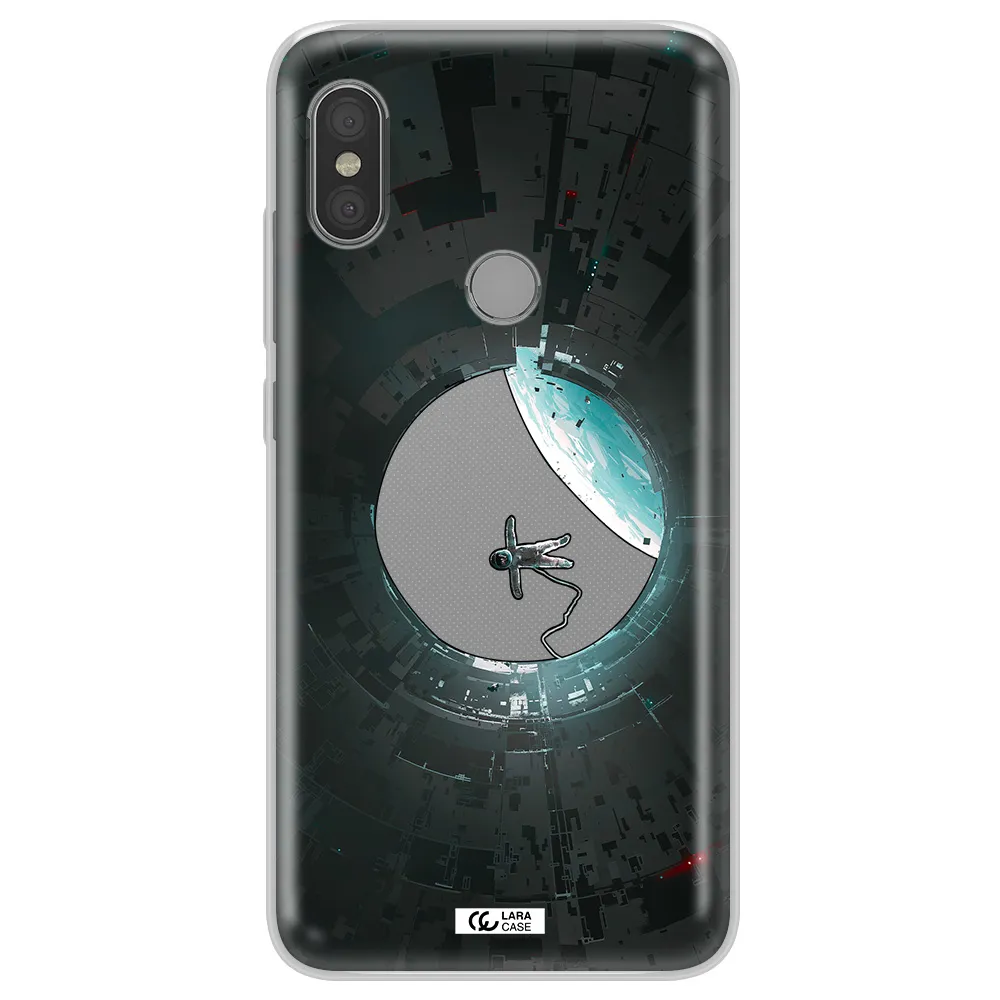 a astronaut in a space station Xiaomi Redmi Note 6 Pro Clear TPU Case