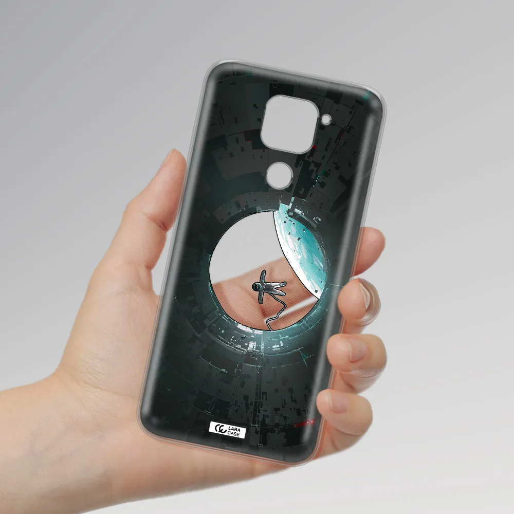 a astronaut in a space station Xiaomi Redmi Note 9 Clear TPU Case