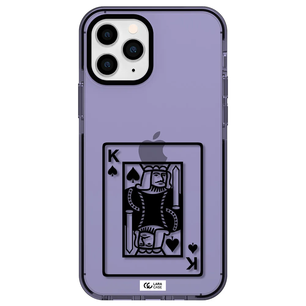 a black and white card with a man in a crown Apple iPhone 11 pro max impact Lilac Case