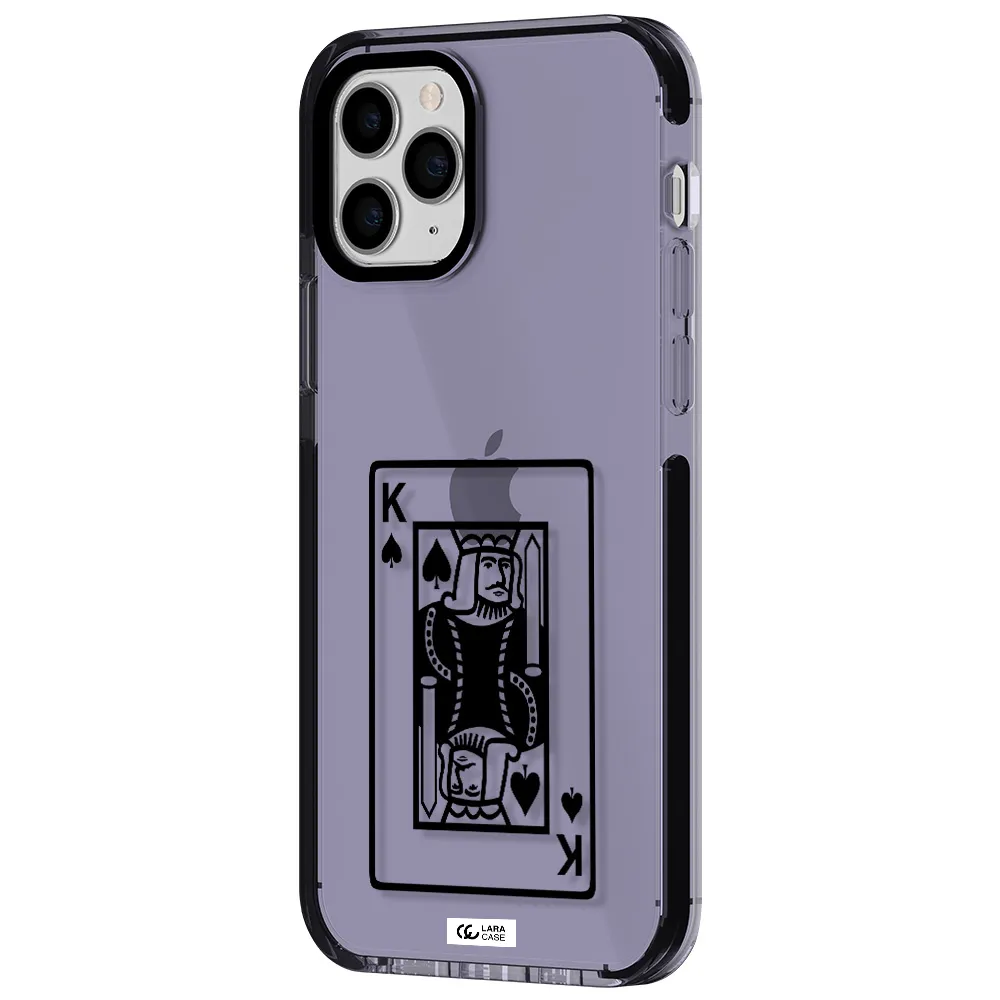 a black and white card with a man in a crown Apple iPhone 11 pro max impact Lilac Case
