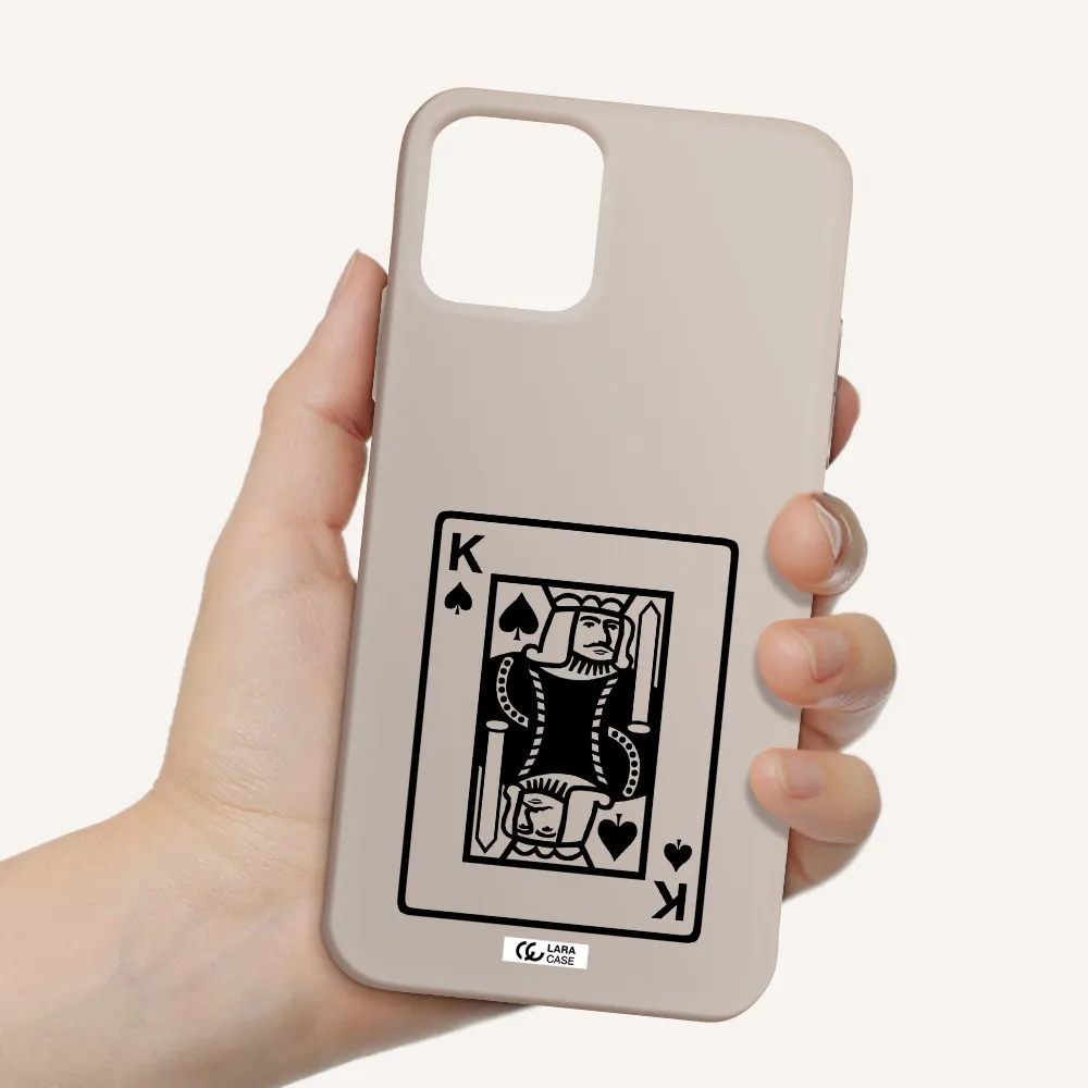 a black and white card with a man in a crown Apple iPhone 11 pro max Silicone Stone Case