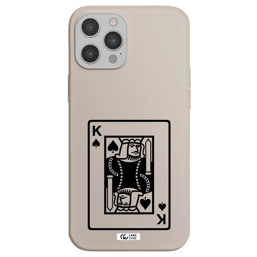 a black and white card with a man in a crown Apple iPhone 12 pro Silicone Stone Case