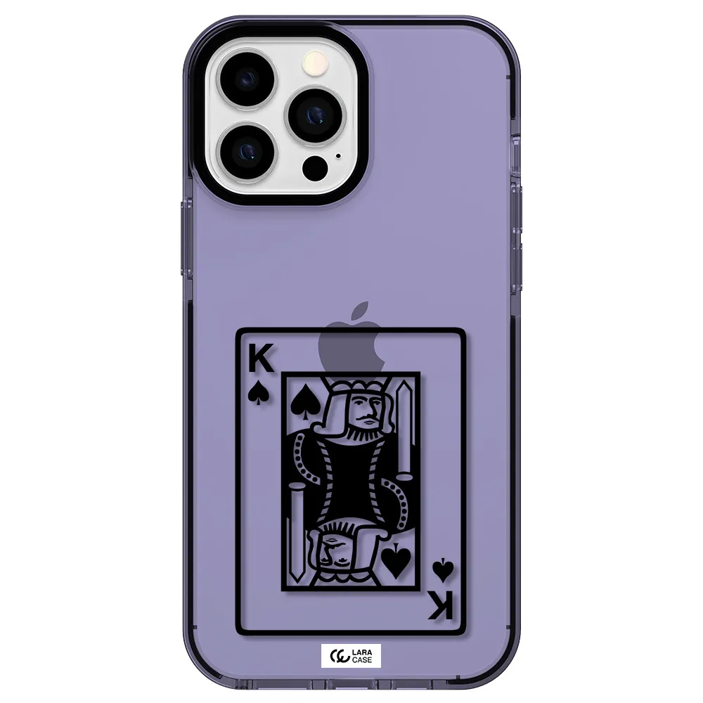 a black and white card with a man in a crown Apple iPhone 13 Pro Max impact Lilac Case