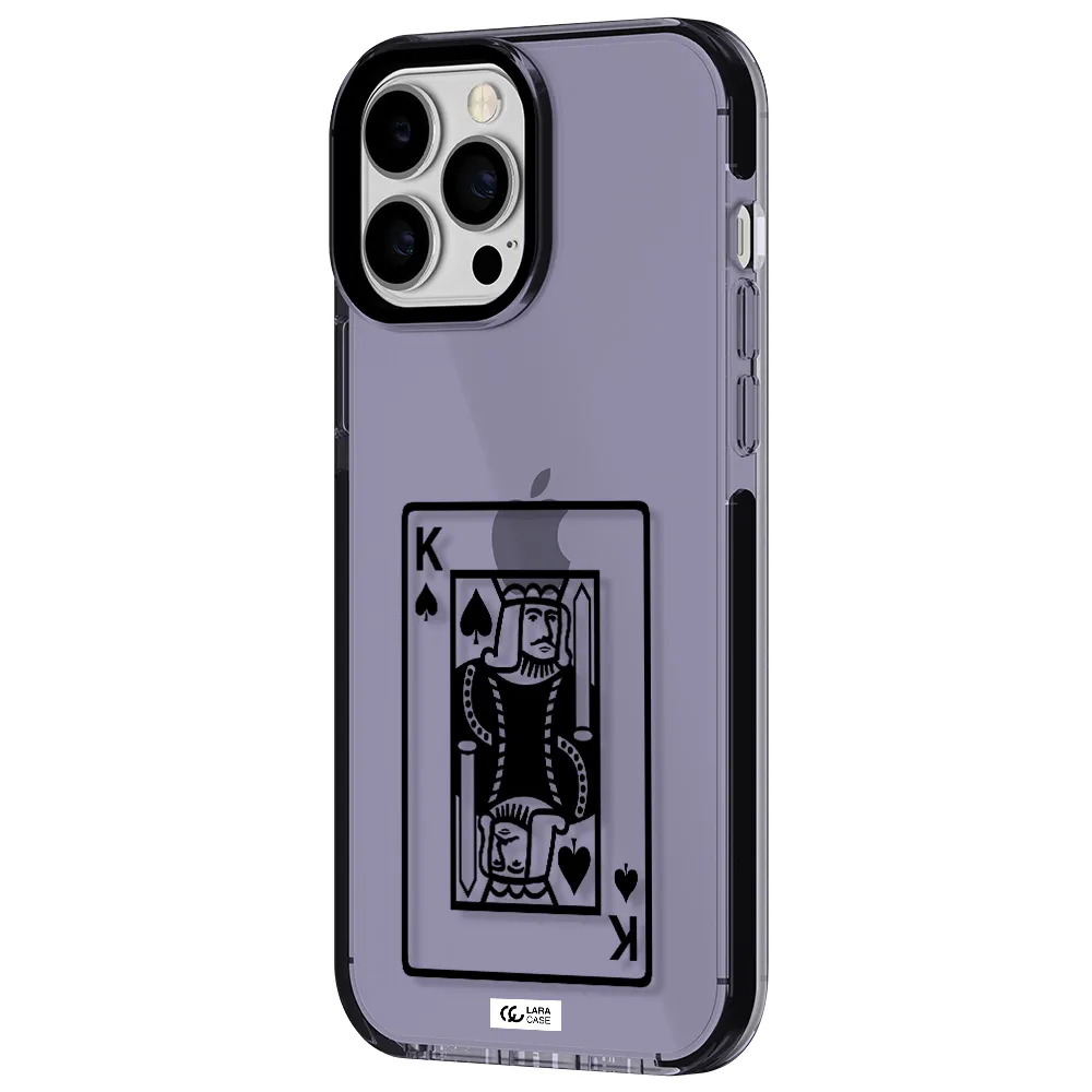 a black and white card with a man in a crown Apple iPhone 13 Pro Max impact Lilac Case