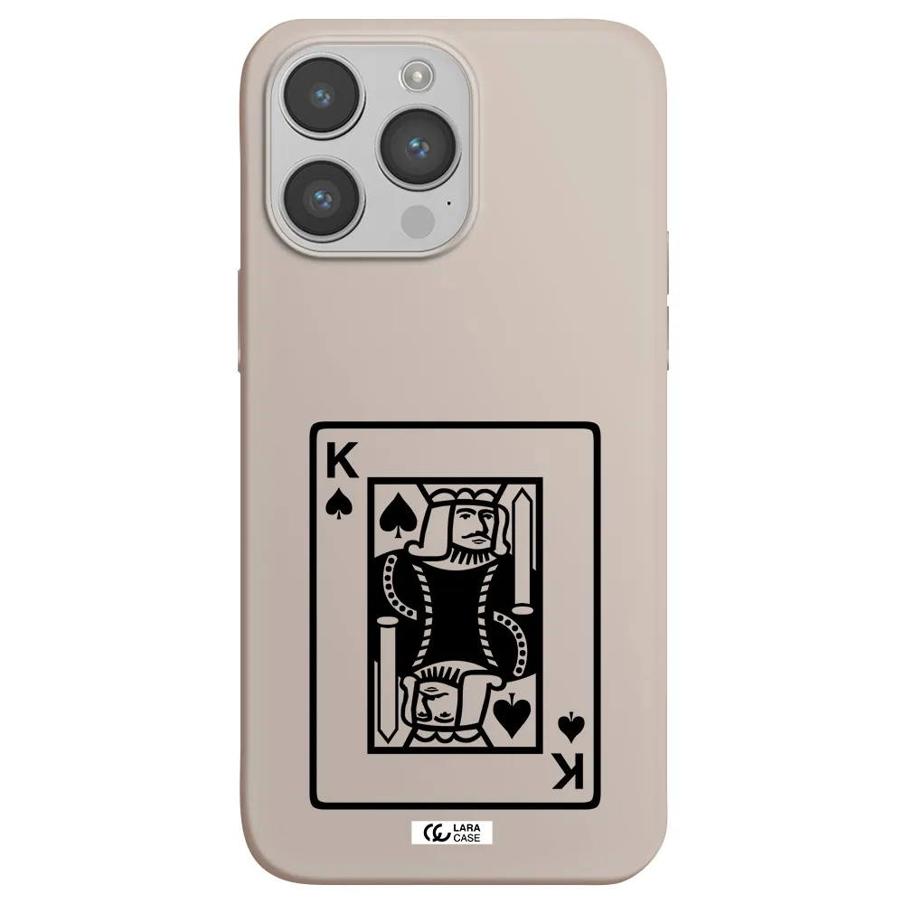 a black and white card with a man in a crown Apple iPhone 14 pro Silicone Stone Case