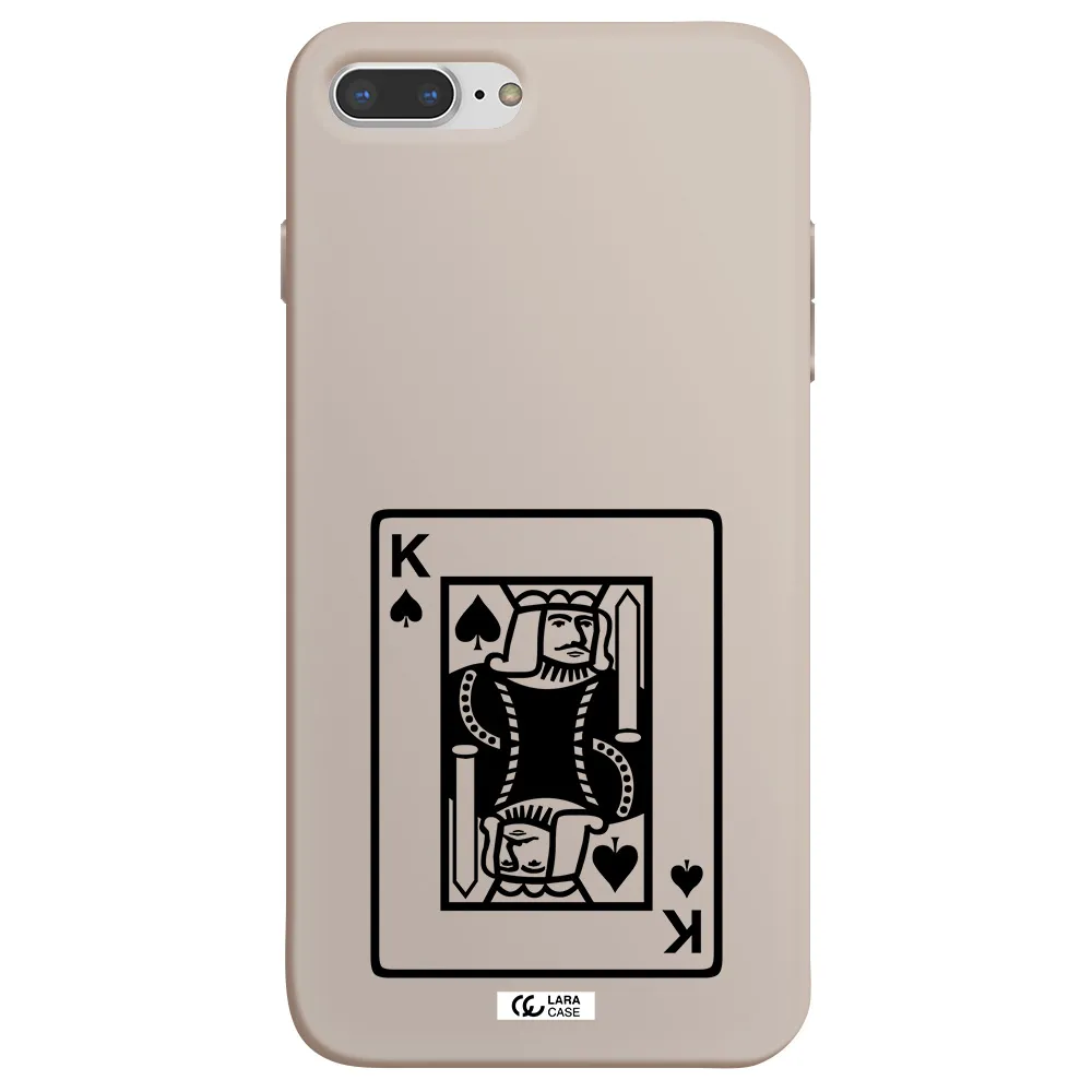 a black and white card with a man in a crown Apple iPhone 7 plus Silicone Stone Case