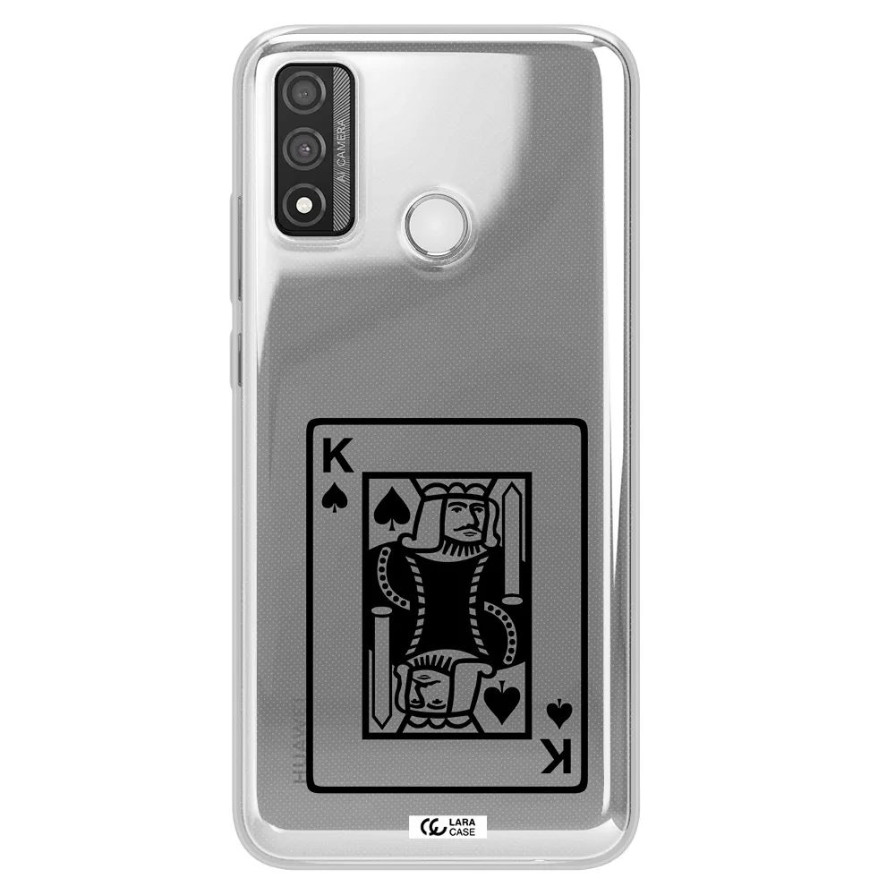 a black and white card with a man in a crown Huawei P Smart 2020 Clear TPU Case