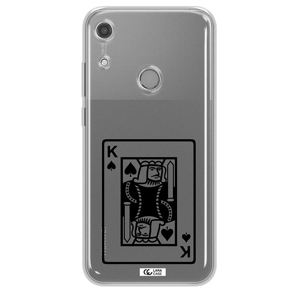 a black and white card with a man in a crown Huawei Y6S Clear TPU Case