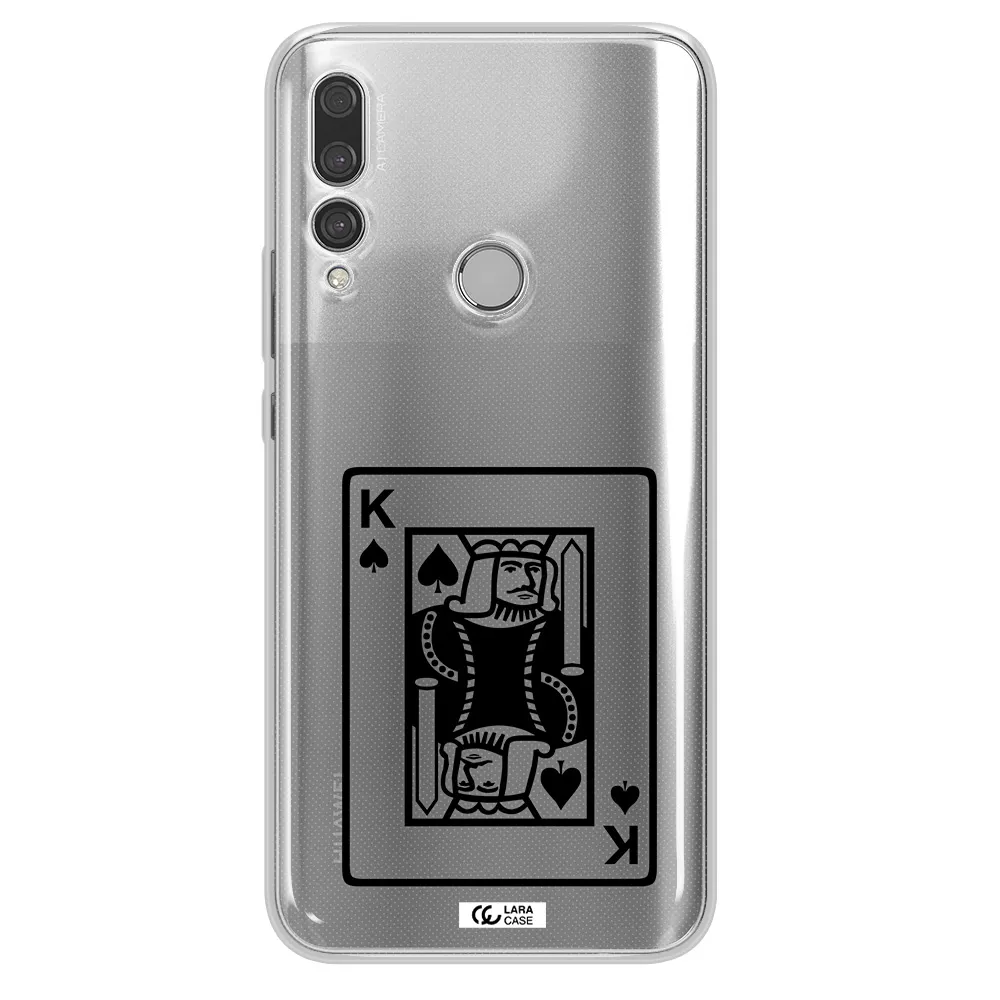 a black and white card with a man in a crown Huawei Y9 Prime 2019 Clear TPU Case