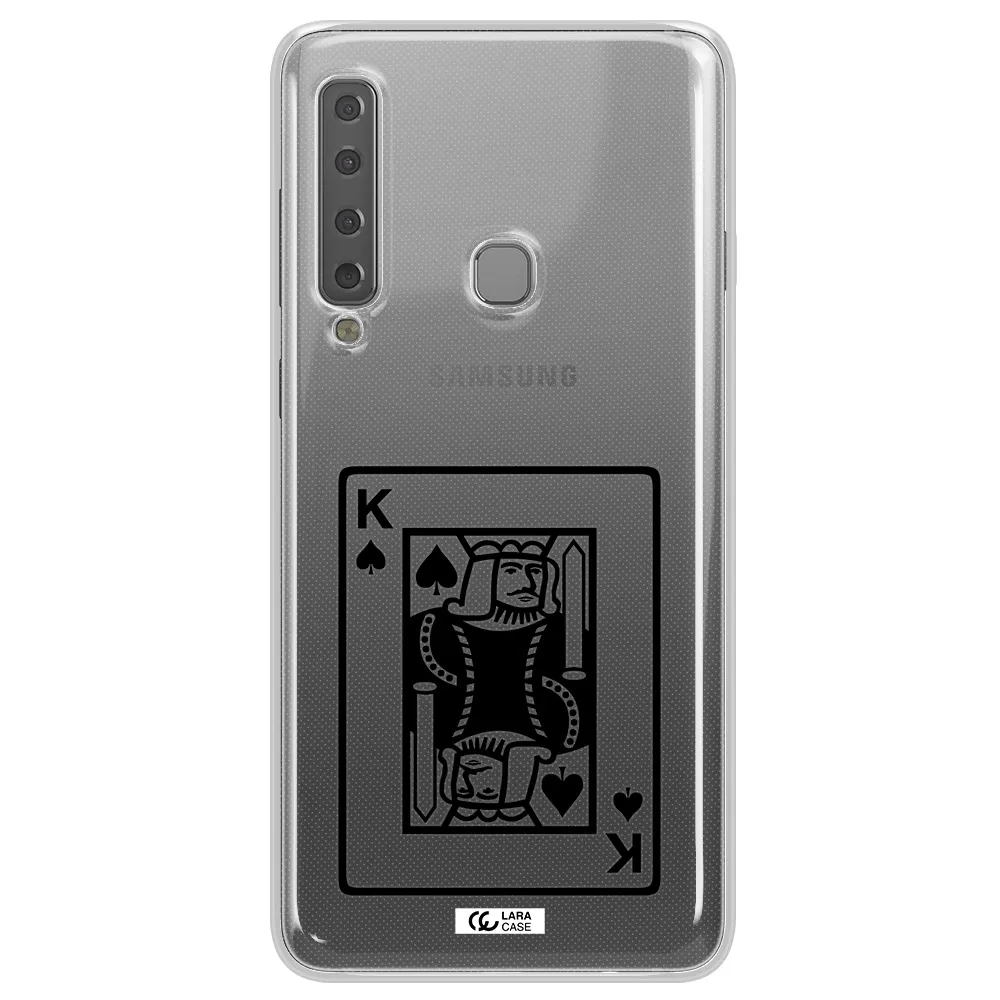 a black and white card with a man in a crown Samsung A9 2018 Clear TPU Case
