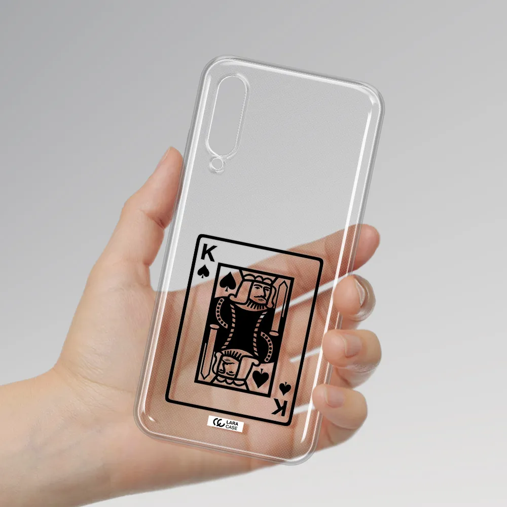 A Black And White Card With A Man In A Crown Xiaomi Mi A3 Clear Tpu Case