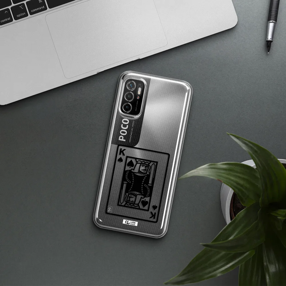 A Black And White Card With A Man In A Crown Xiaomi Poco M3 Pro Clear Tpu Case