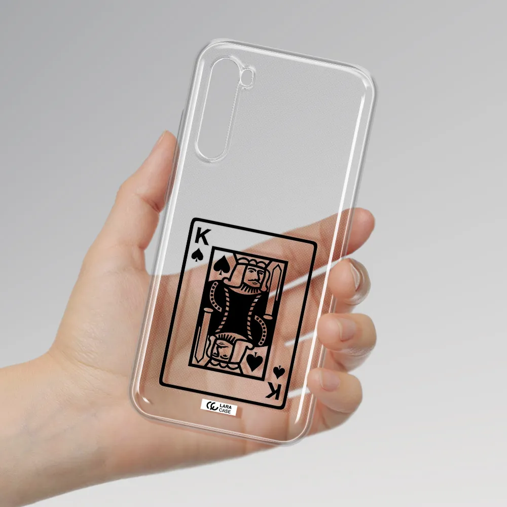 A Black And White Card With A Man In A Crown Xiaomi Redmi Note 8T Clear Tpu Case