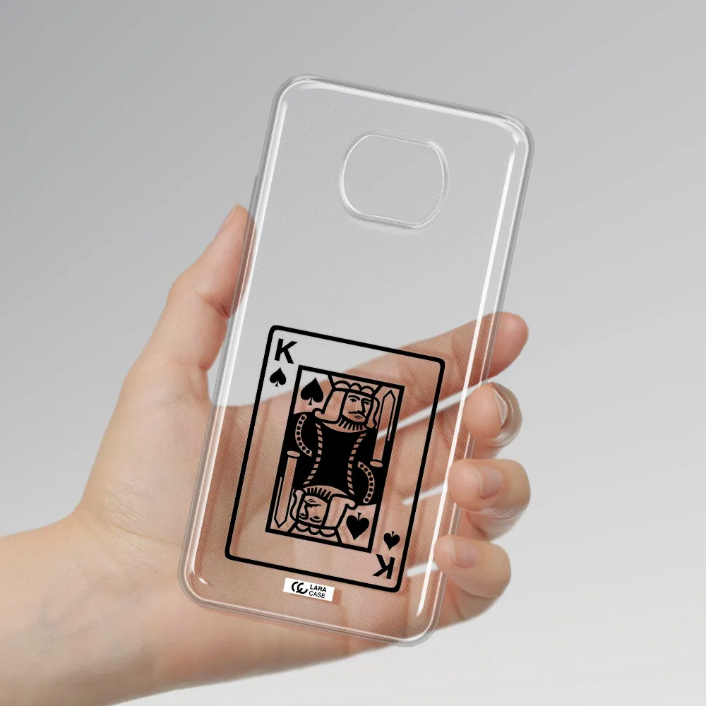 A Black And White Card With A Man In A Crown Xiaomi Redmi Note 9T Clear Tpu Case