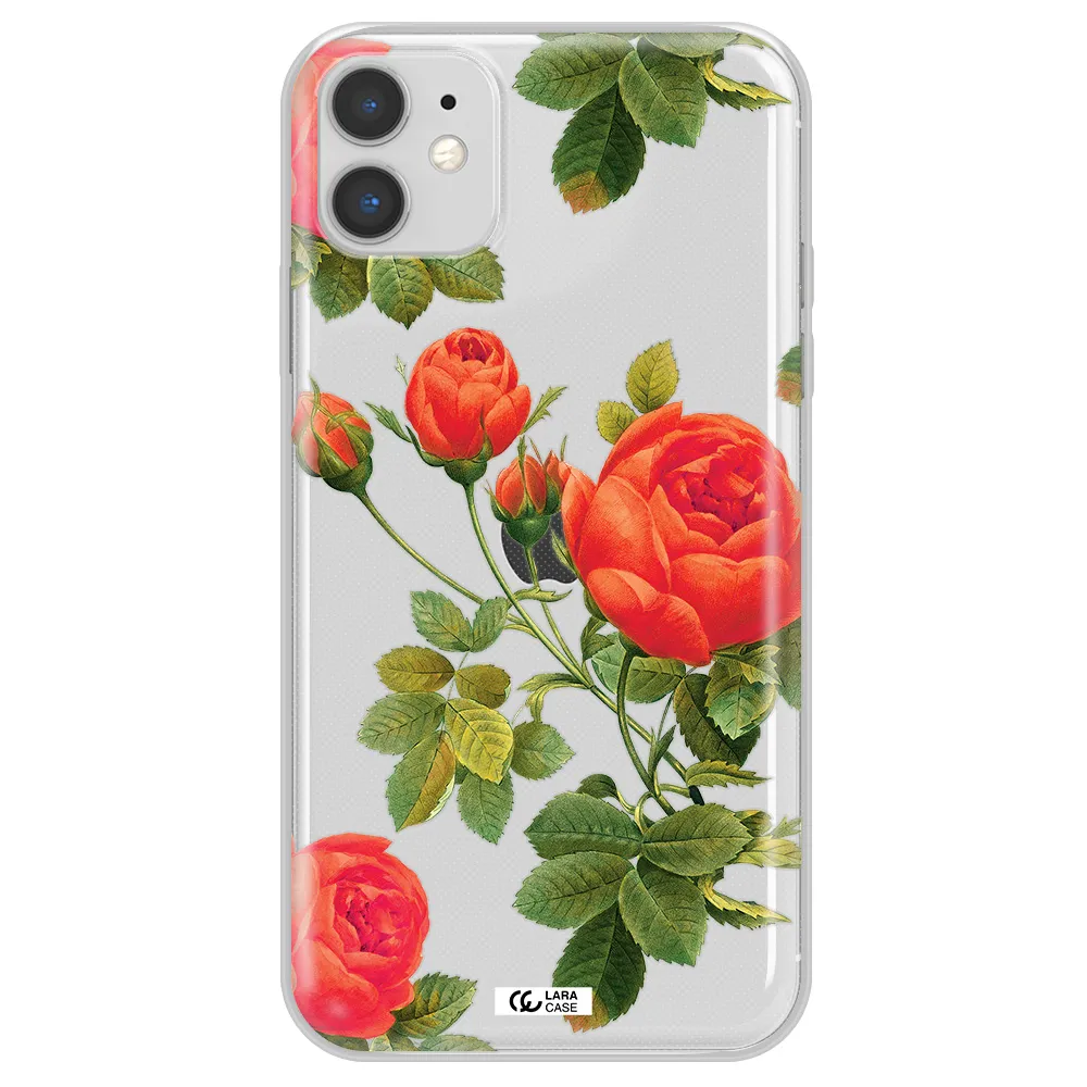 a close-up of a flower Apple iPhone 11 Clear TPU Case