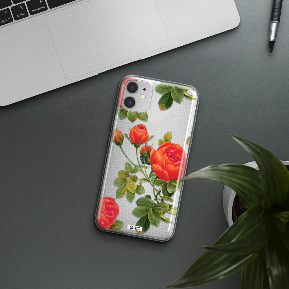a close-up of a flower Apple iPhone 11 Clear TPU Case