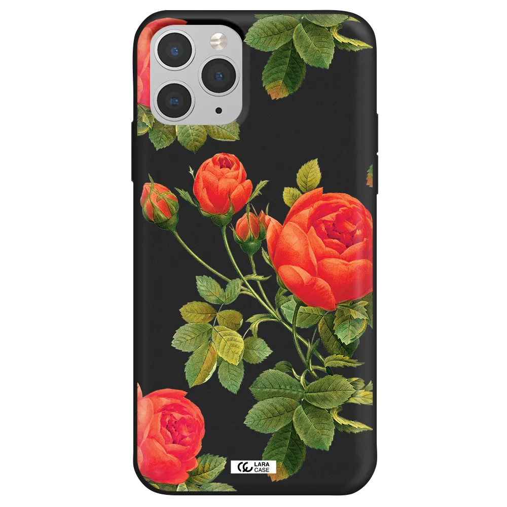 a close-up of a flower Apple iPhone 11 pro max Silicone black Case