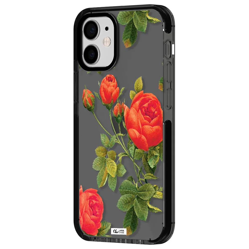 a close-up of a flower Apple iPhone 12 mini impact Smoke Black Case