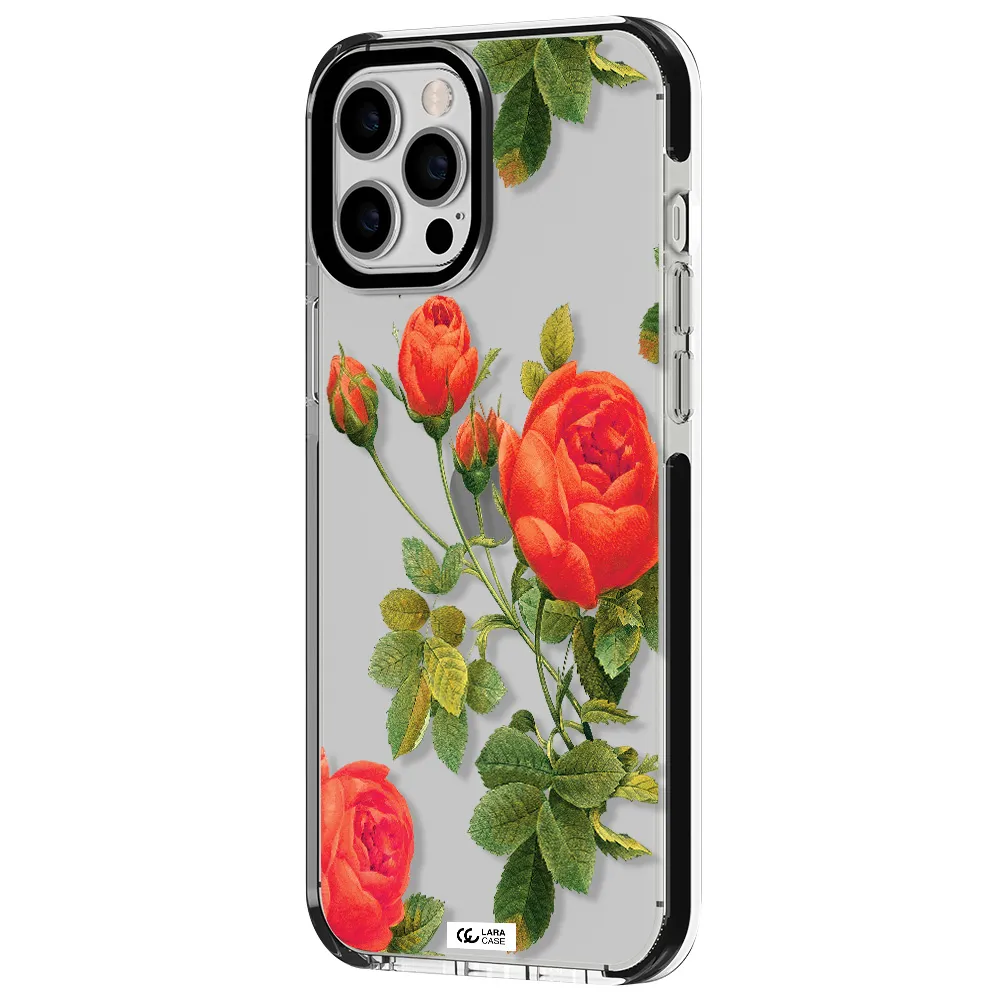 a close-up of a flower Apple iPhone 12 pro max impact black border Case
