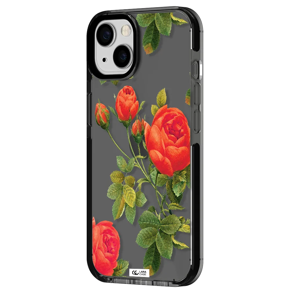 a close-up of a flower Apple iPhone 13 impact Smoke Black Case