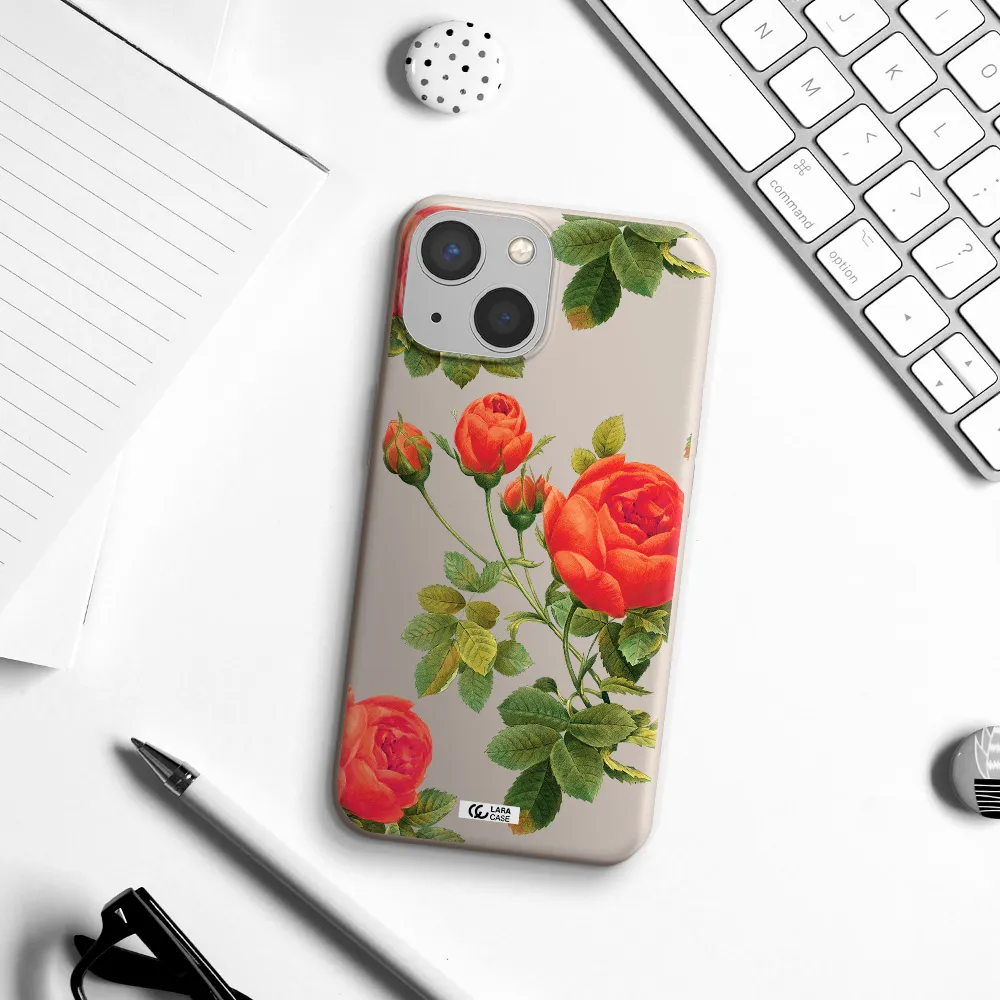 a close-up of a flower Apple iPhone 13 mini Silicone Stone Case