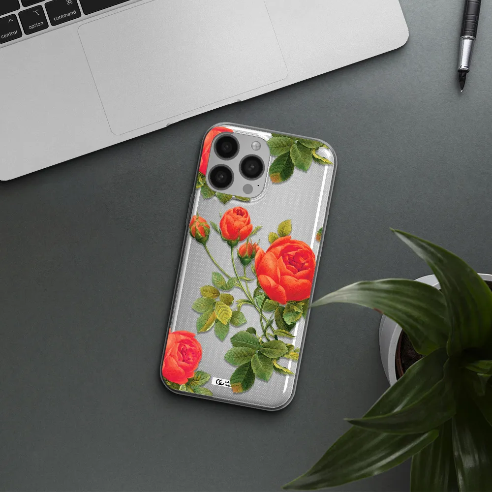a close-up of a flower Apple iPhone 13 Pro Clear TPU Case