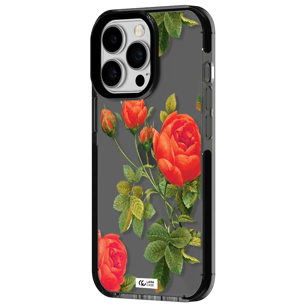 a close-up of a flower Apple iPhone 13 Pro impact Smoke Black Case