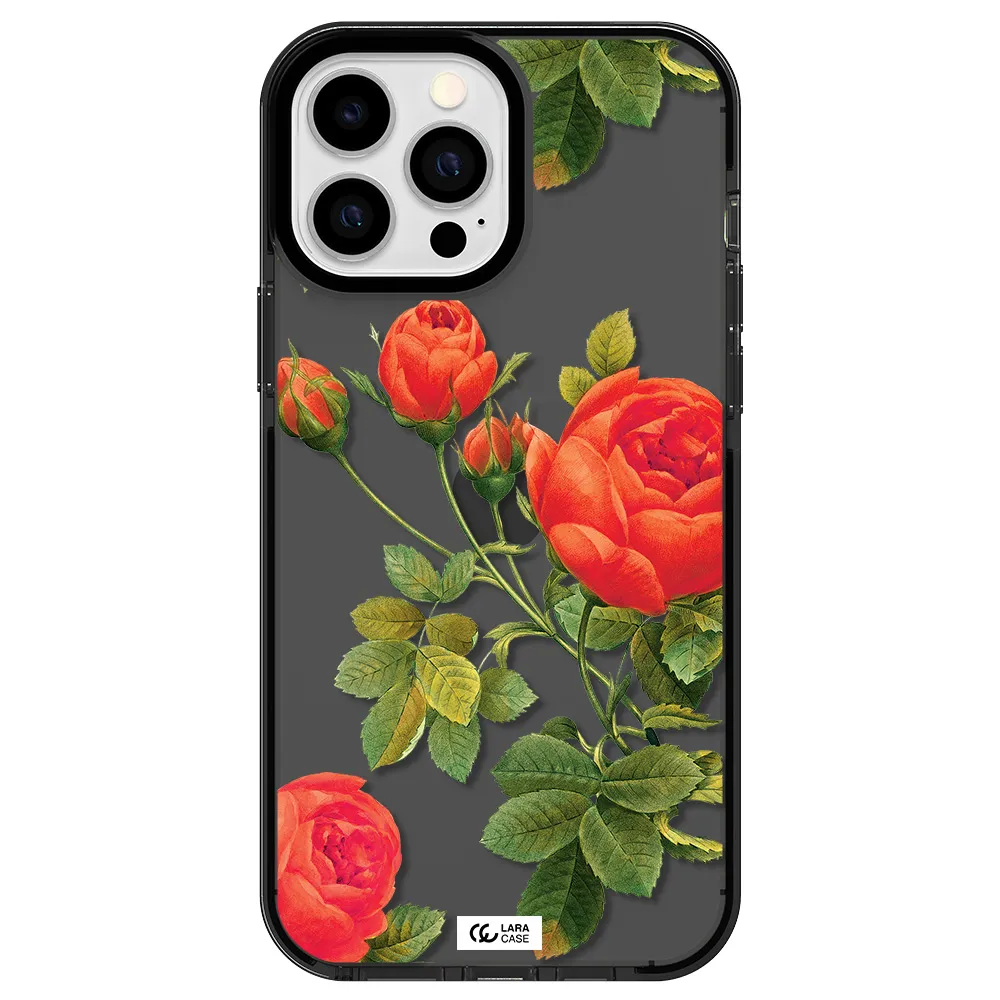 a close-up of a flower Apple iPhone 13 Pro Max impact Smoke Black Case