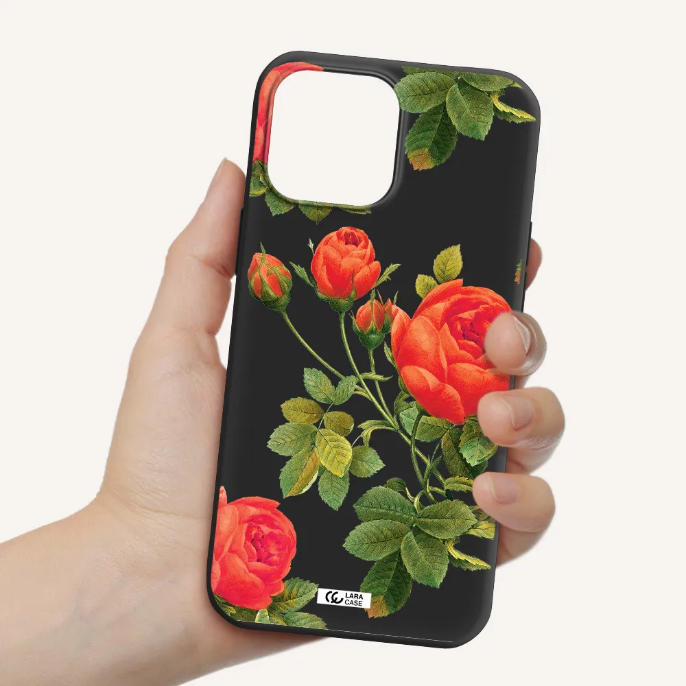 a close-up of a flower Apple iPhone 13 Pro Max Silicone black Case