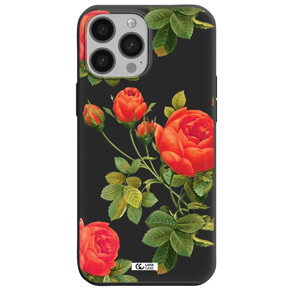 a close-up of a flower Apple iPhone 13 Pro Silicone black Case