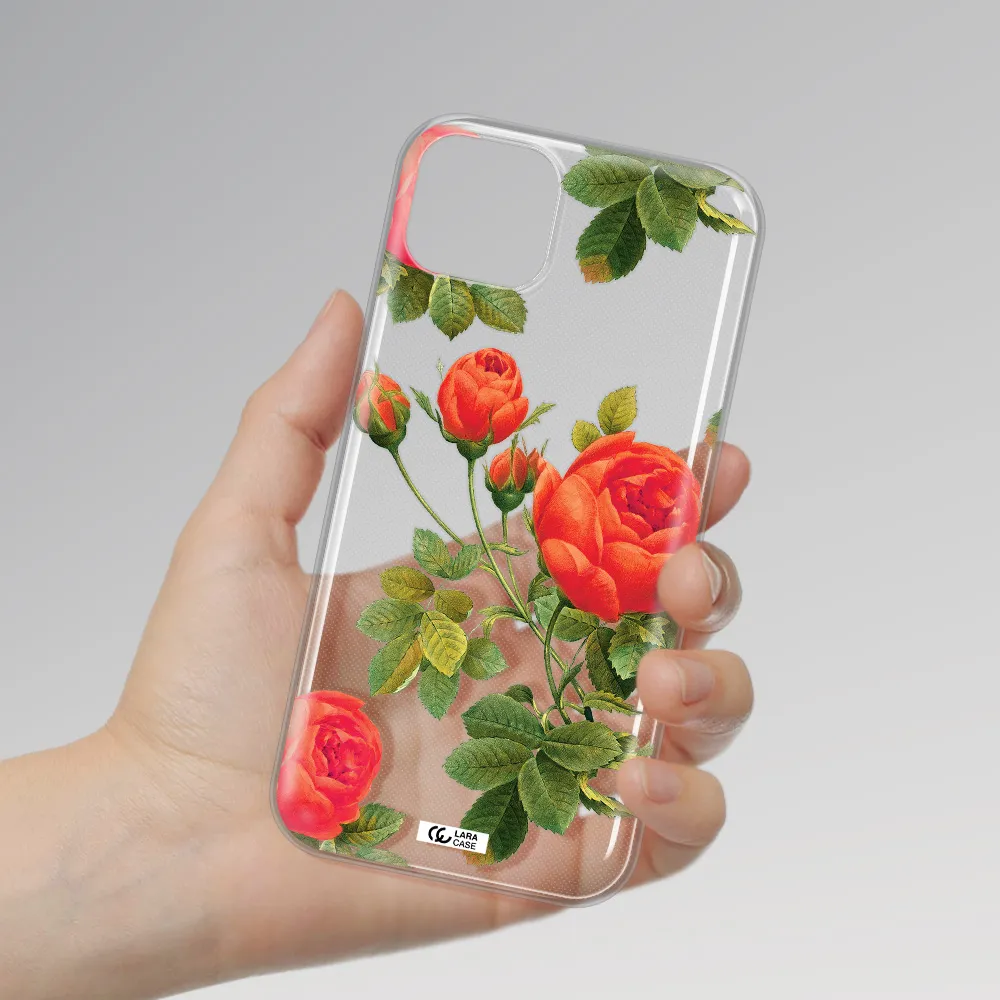 a close-up of a flower Apple iPhone 14 Clear TPU Case