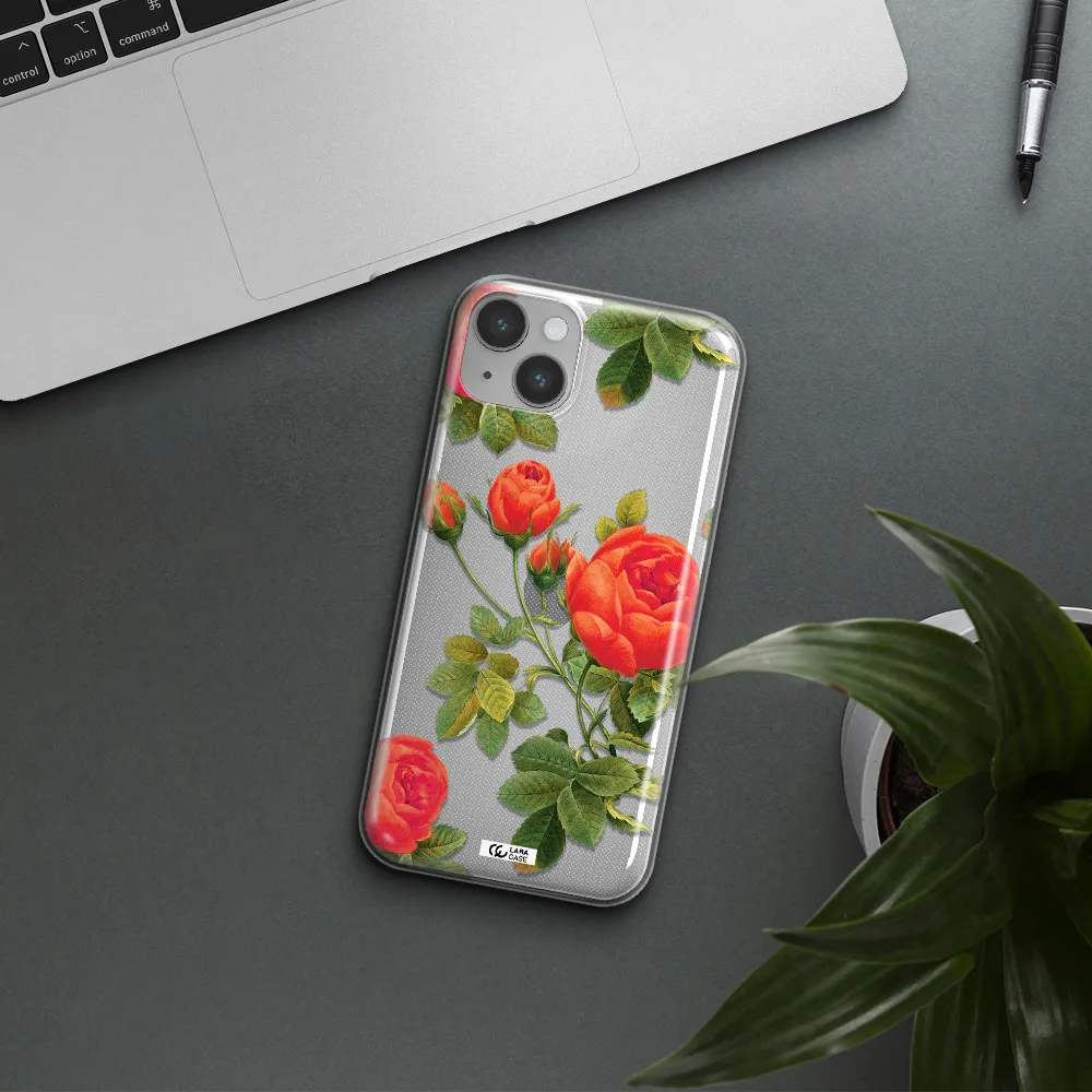 a close-up of a flower Apple iPhone 14 Clear TPU Case