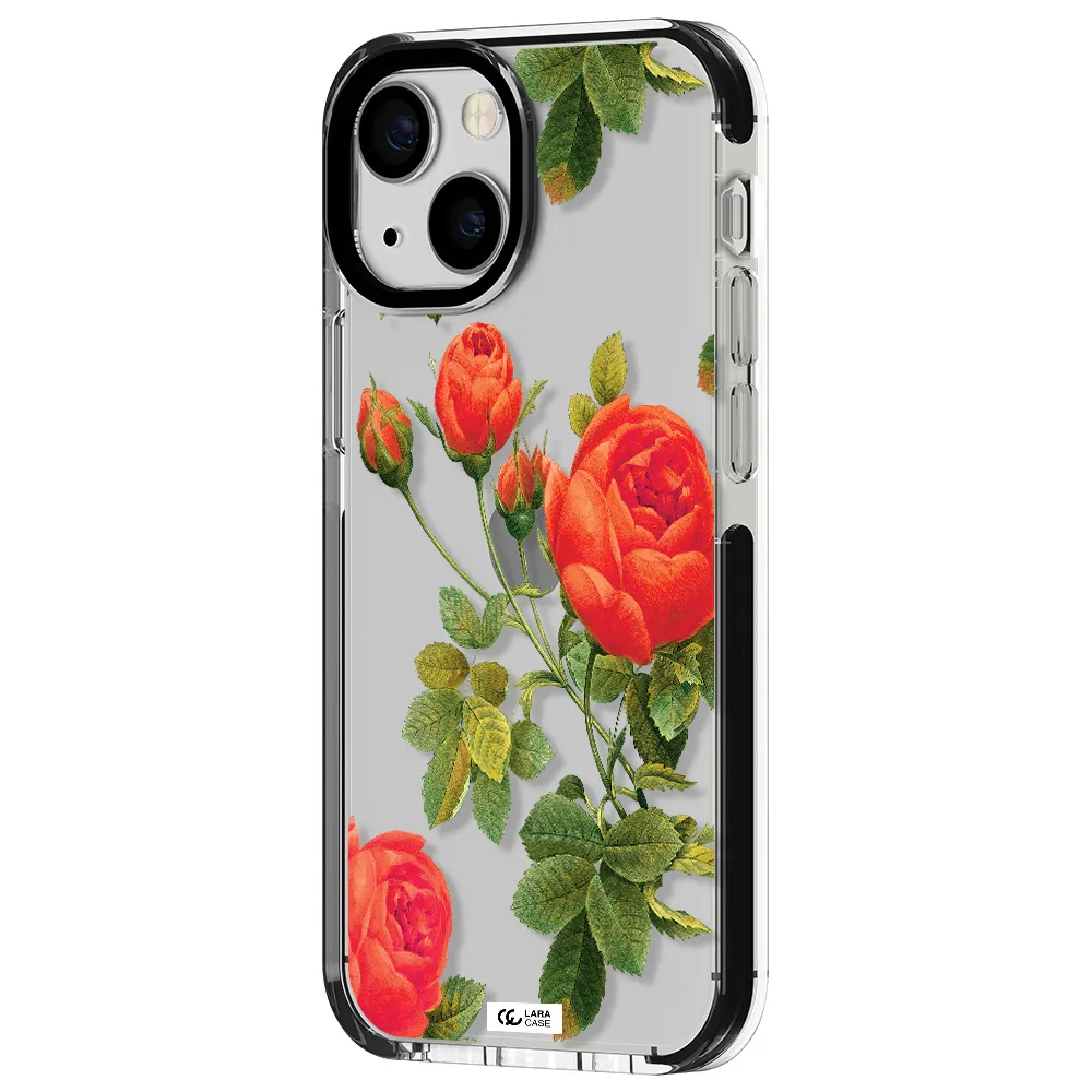 a close-up of a flower Apple iPhone 15 impact black border Case