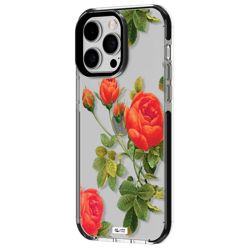 a close-up of a flower Apple iPhone 15 Pro Max impact black border Case
