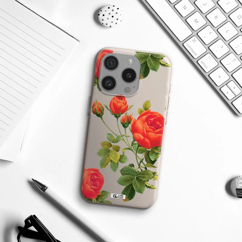 A Close-Up Of A Flower Apple Iphone 15 Pro Silicone Stone Case