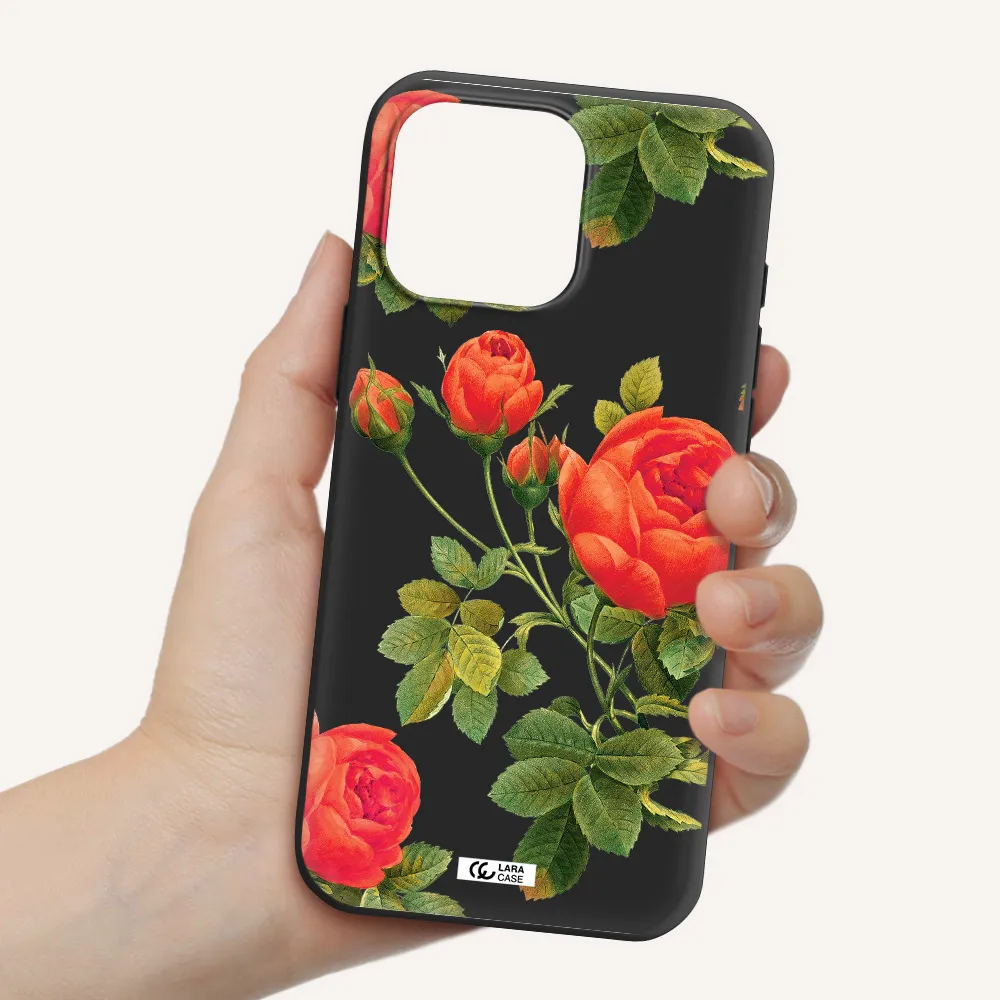 A Close-Up Of A Flower Apple Iphone 16 Pro Max Silicone Black Case