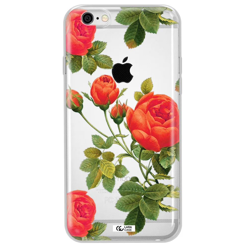 a close-up of a flower Apple iPhone 6 Clear TPU Case