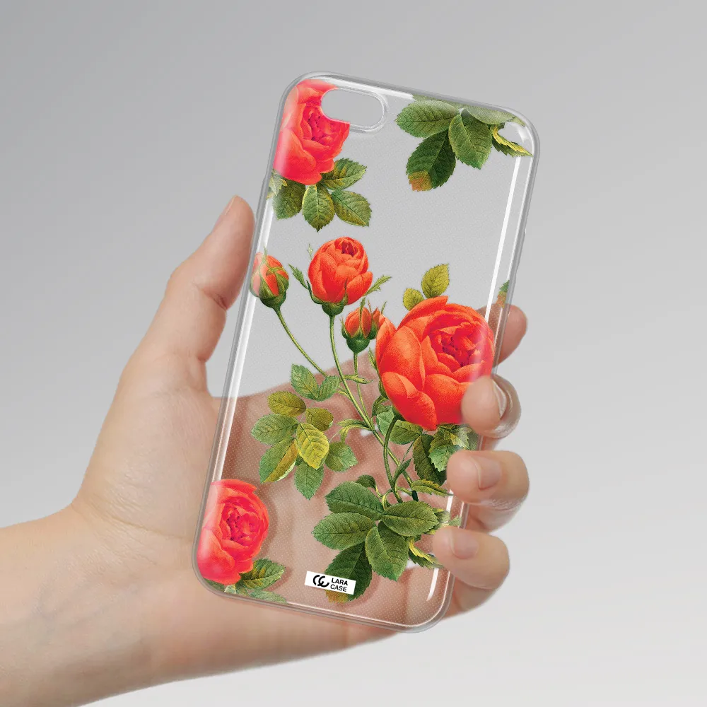 a close-up of a flower Apple iPhone 6 Clear TPU Case