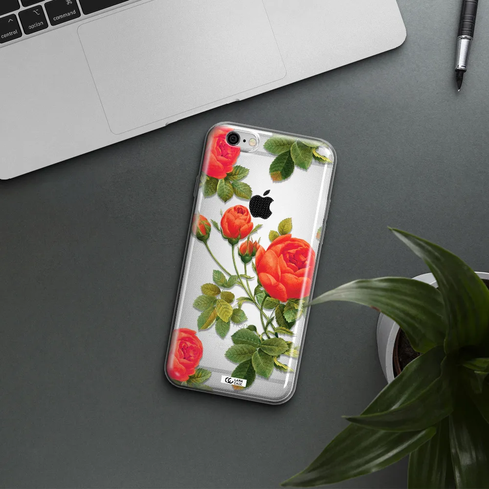 a close-up of a flower Apple iPhone 6 Clear TPU Case