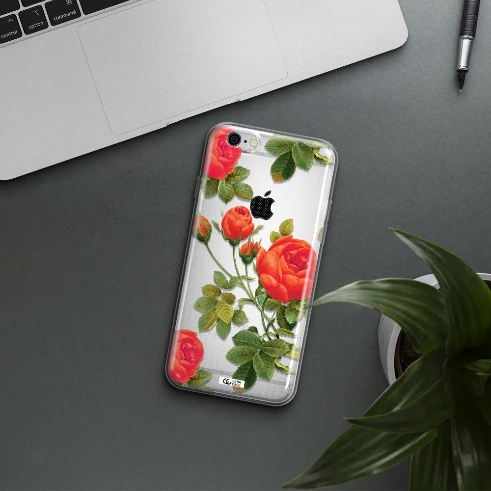 a close-up of a flower Apple iPhone 6 plus Clear TPU Case