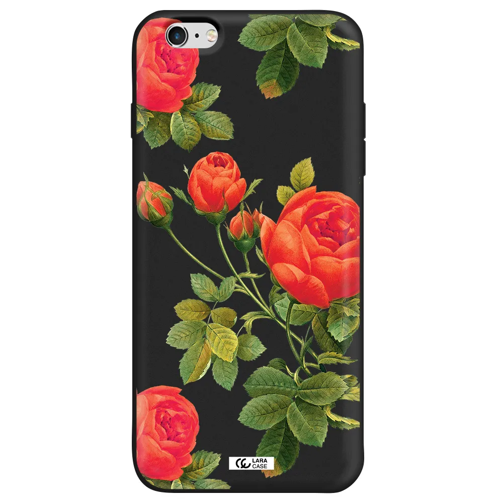 a close-up of a flower Apple iPhone 6 plus Silicone black Case