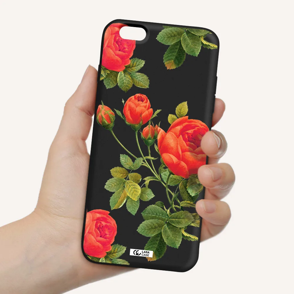 a close-up of a flower Apple iPhone 6 plus Silicone black Case